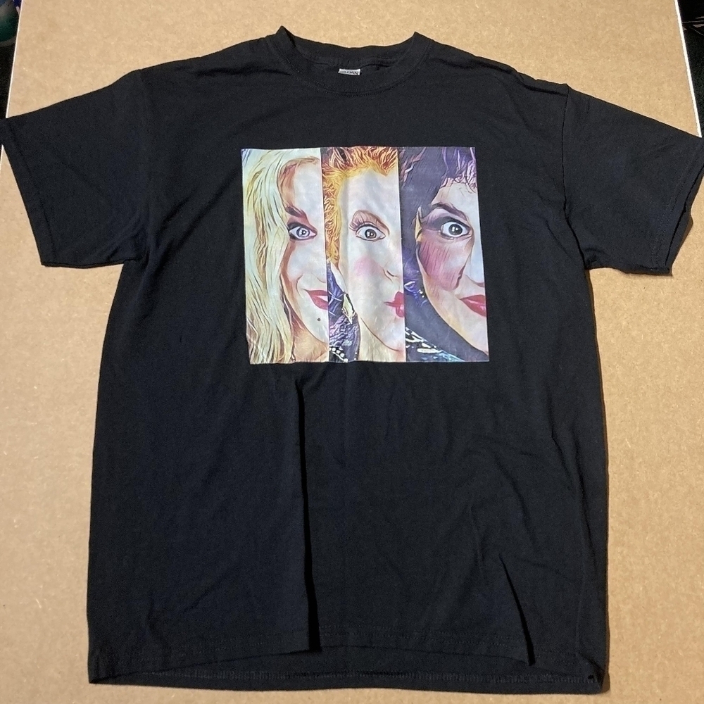 Hocus Pocus Black Halloween Graphic Tee T-Shirt Women's Large L Sanderson Sister